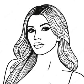 Kim Kardashian Ausmalbild | Kim Kardashian Ausmalbild