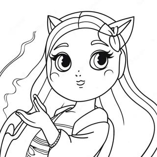 Aria Blaze in Aktion Ausmalbild | Aria Blaze Ausmalbild