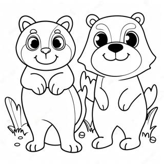 Matching Animals Ausmalbild | Zuordnen Ausmalbild