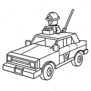 Lego Polizeiauto Ausmalbild | Lego Polizei Ausmalbild