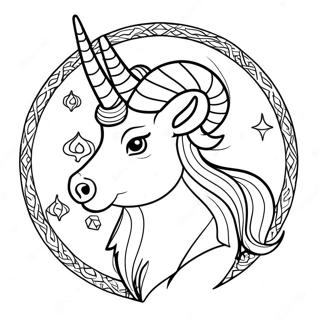 Steinbock Sternzeichen Ausmalbild | Steinbock Ausmalbild