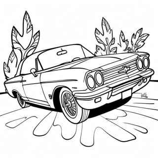Chevy Impala Cabrio Ausmalbild | Chevy Impala Ausmalbild