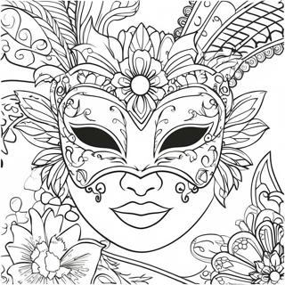 Maskerade Maske Ausmalbild | Maskerade Maske Ausmalbild