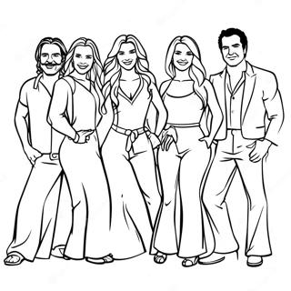 Mamma Mia Figuren Ausmalbild | Mamma Mia Ausmalbild