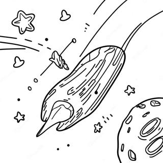 Meteoritenregen Ausmalbild | Meteor Ausmalbild