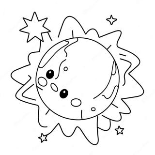 Bunte Meteor Ausmalbild | Meteor Ausmalbild
