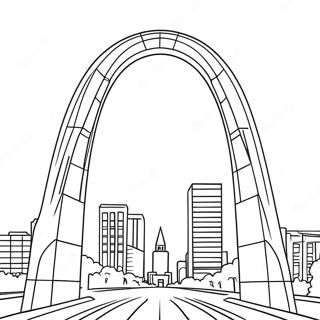 Ausmalbild des St. Louis Bogens | St Louis Ausmalbild
