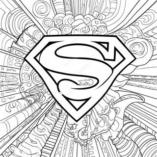 Ausmalbild des Superman-Logos | Superman Logos Ausmalbild