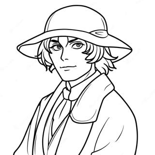 Ausmalbild von Dazai | Dazai Ausmalbild