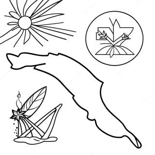 Neuseeland-Flagge Ausmalbild | Neuseeland Flagge Ausmalbild