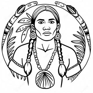 Wampanoag Ausmalbild | Wampanoag Ausmalbild