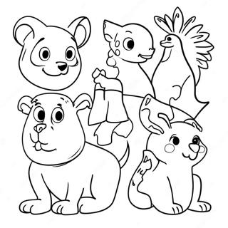 Bunte Tierbilder Ausmalbild | Bilder Ausmalbild