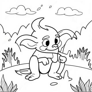 Goblincore Naturszene Ausmalbild | Goblincore Ausmalbild
