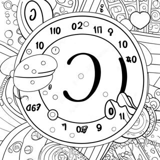 Countdown Ausmalbild für Kinder | Countdown Ausmalbild