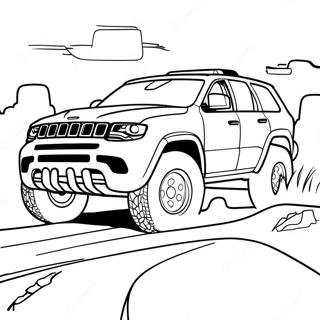 Trackhawk Off-Road Abenteuer Ausmalbild | Trackhawk Ausmalbild