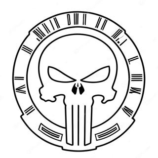 Punisher Logo Ausmalbild | Der Bestrafer Ausmalbild