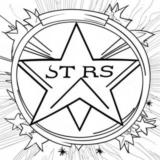 Dallas Stars Logo Ausmalbild | Dallas Sterne Ausmalbild