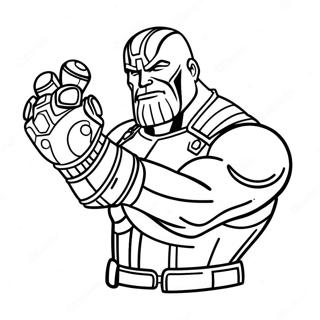 Thanos mit Infinity-Handschuh Ausmalbild | Thanos Ausmalbild