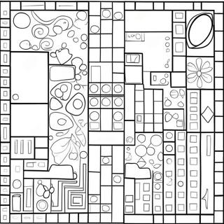 Bunte Tetris-Formen Ausmalbild | Tetris Ausmalbild