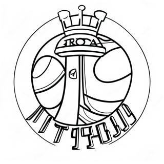 NBA Logo Ausmalbild | Logo NBA Ausmalbild