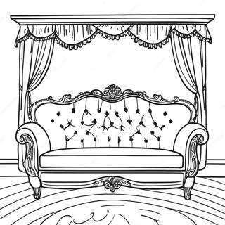 Vintage Sofa Ausmalbild | Couch Ausmalbild
