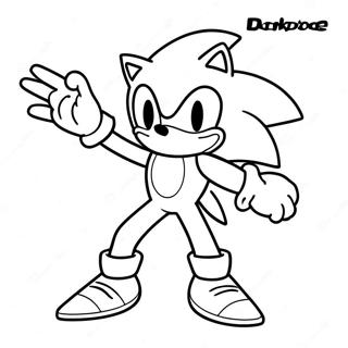 Darkspine Sonic in Aktion Ausmalbild | Dunkelstachel Sonic Ausmalbild