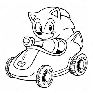 Sonic the Hedgehog Rennmalbuchseite | Sonic Reiter Ausmalbild