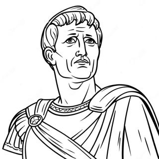 Julius Caesar historische Figur Ausmalbild | Julius Cäsar Ausmalbild