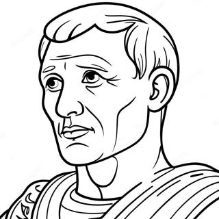 Berühmtes Porträt von Julius Caesar Ausmalbild | Julius Cäsar Ausmalbild