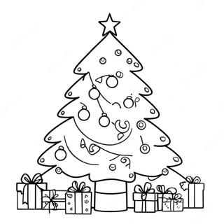 Festlicher Weihnachtsbaum Ausmalbild | Weihnachtschroniken Ausmalbild