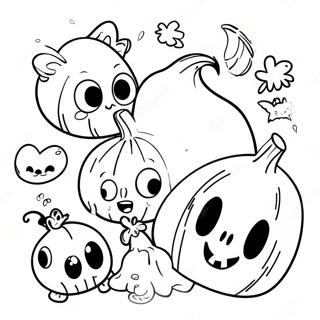 Niedliche Spookiz Charaktere Ausmalbild | Spookiz Ausmalbild