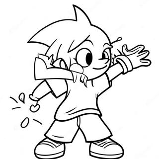 Sora in Aktion Ausmalbild | Sora Ausmalbild