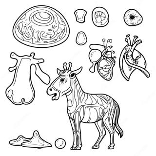 Tieranatomie Ausmalbild | Tieranatomie Ausmalbild