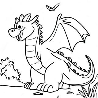Peters Drache Ausmalbild | Petes Drache Ausmalbild