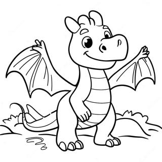 Freundlicher Peter der Drache Ausmalbild | Petes Drache Ausmalbild