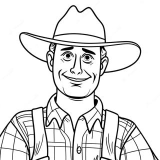Woody mit Cowboyhut Ausmalbild | Woody Ausmalbild