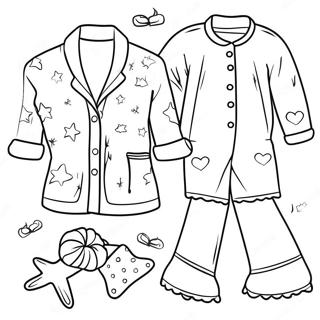 Gestalte deine eigenen bunten Pyjamas Ausmalbild | Gestalte Deine eigenen Pyjamas Ausmalbild