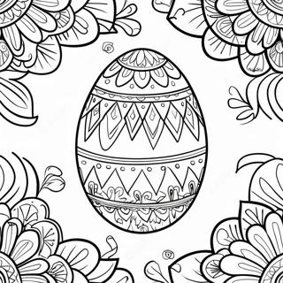 Pysanky-Ei Ausmalbild | Pysanky Ausmalbild