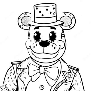 Glamouröser Glamrock Freddy Ausmalbild | FNAF SB Ausmalbild