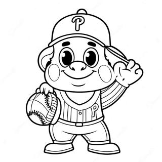 Phillies Maskottchen Ausmalbild | Phillies Maskottchen Ausmalbild