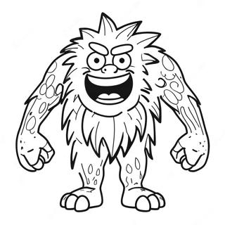 Gritty Monster Ausmalbild | Gritty Ausmalbild