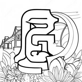 SF Giants Logo Ausmalbild | SF Giants Ausmalbild