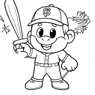 SF Giants Maskottchen Ausmalbild | SF Giants Ausmalbild