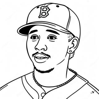 Mookie Betts Ausmalbild | Mookie Betts Ausmalbild