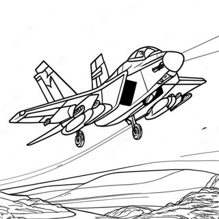 F14 Tomcat im Flug Ausmalbild | F14 Tomcat Ausmalbild
