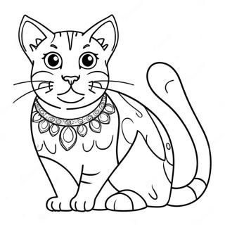 Bengalische Katze Ausmalbild | Bengalkatze Ausmalbild