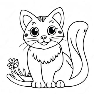 Verspielte Bengalische Katze Ausmalbild | Bengalkatze Ausmalbild