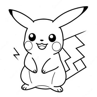 Pikachu Elektrotyp Ausmalbild | Pokémon Ausmalbild