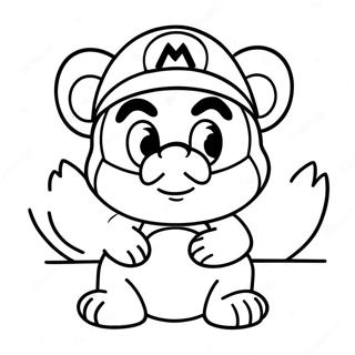 Tanooki Mario Ausmalbild | Tanooki Mario Ausmalbild
