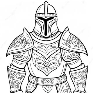 Schwarzer Ritter Rüstung Ausmalbild | Schwarzer Ritter Ausmalbild
